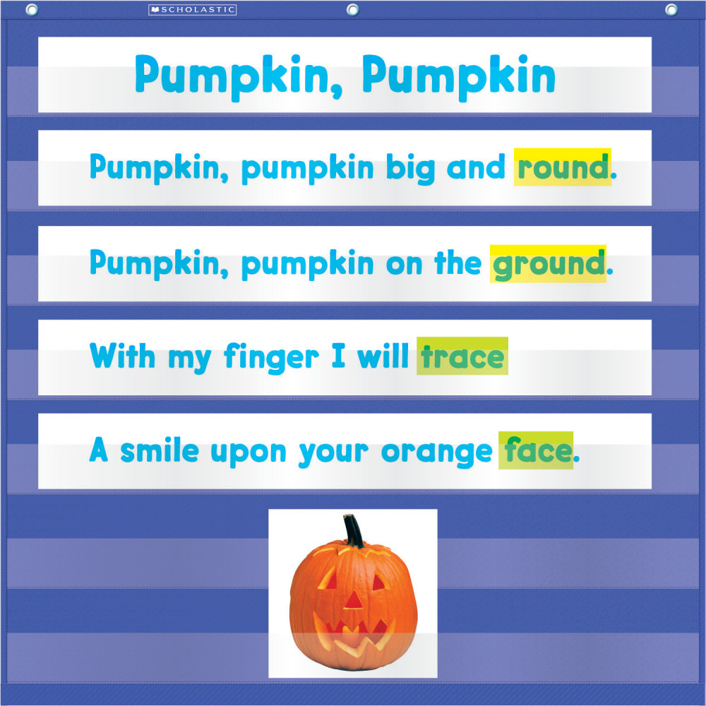 SCHOLASTIC TEACHING RESOURCES TF-5117 Scholastic Teaching Solutions Mini Pocket Chart, 7-Pocket, 28in x 28in, Blue