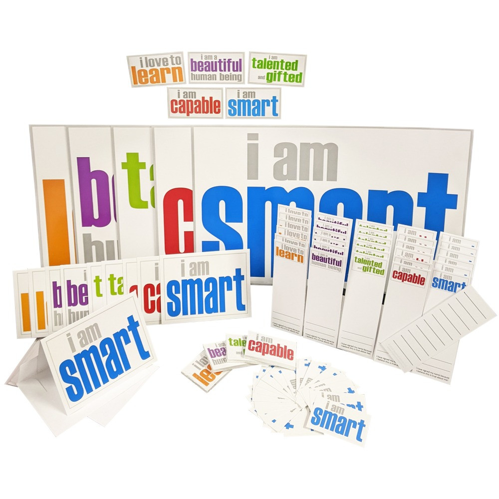 INSPIRED MINDS, LLC ISM52351UBS Inspired Minds Self-Esteem Ultra Booster Set, Posters, Magnets, Notes, Page Keepers, Note Cards, 150 Pieces