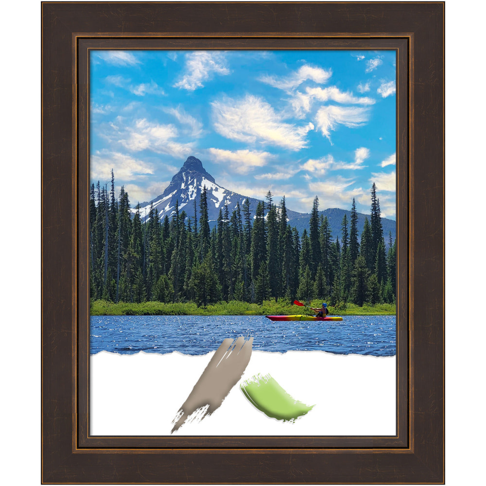 UNIEK INC. A42707344771 Amanti Art Lara Bronze Wood Picture Frame, 20in x 24in, Matted For 16in x 20in