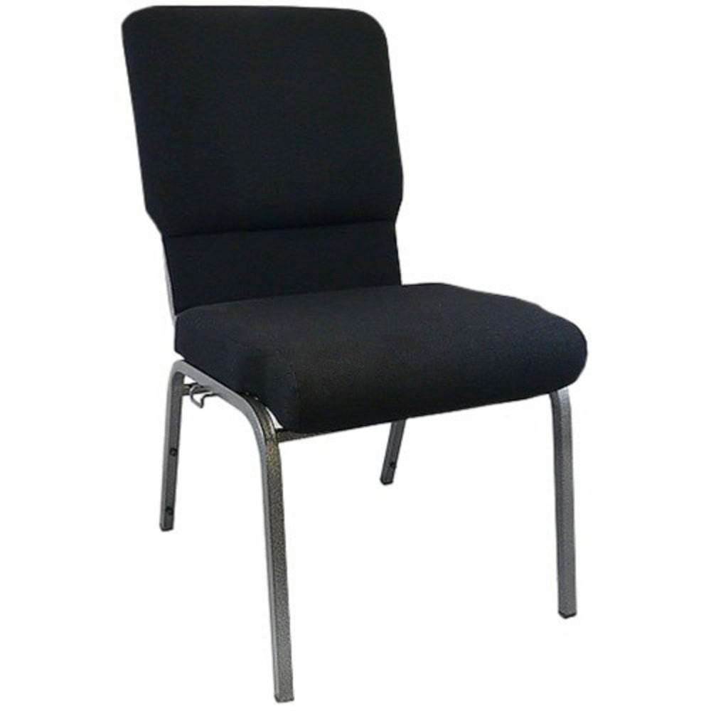 FLASH FURNITURE PCHT185108  Advantage Church Chair, Black/Silver Vein