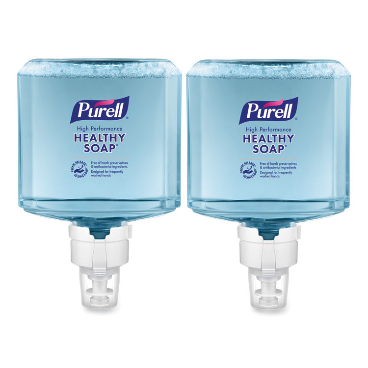 GO-JO INDUSTRIES PURELL® 778502 CLEAN RELEASE Technology (CRT) HEALTHY SOAP High Performance Foam Refill, For ES8 Dispensers, Fragrance-Free, 1,200 mL, 2/CT