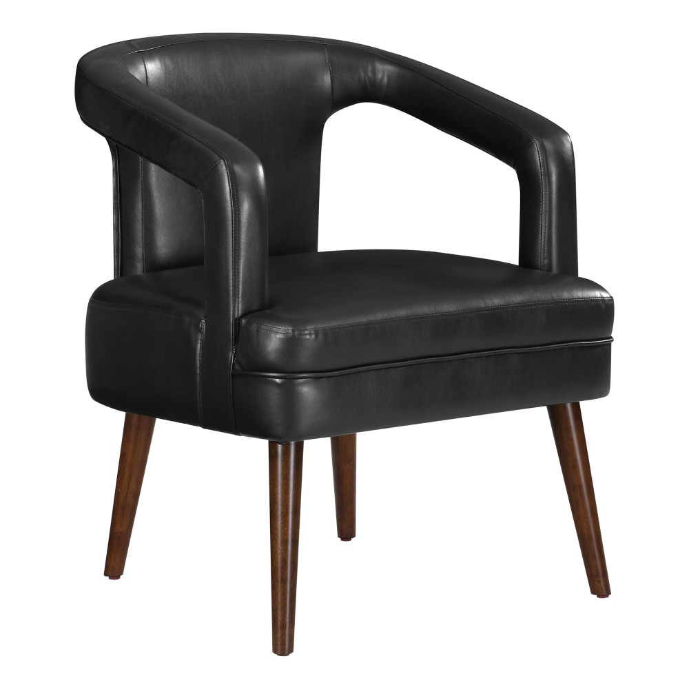 OFFICE STAR PRODUCTS MSN-PD27 Office Star Mason Faux Leather Accent Guest Chair, Black