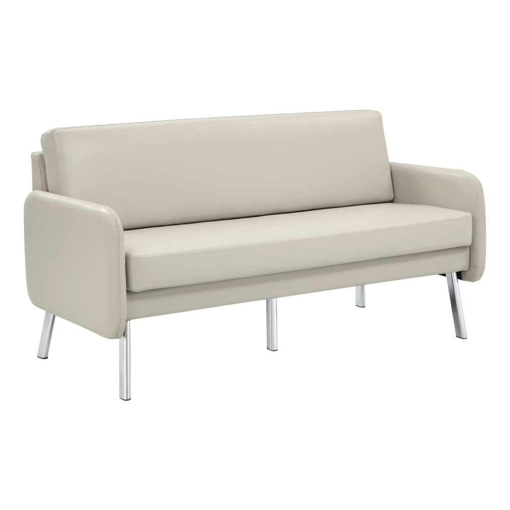 OFFICE STAR PRODUCTS SL5603-PD28 Office Star Lounge Sofa, 33-1/2inH x 63-1/2inW x 28-3/4inD, Cream