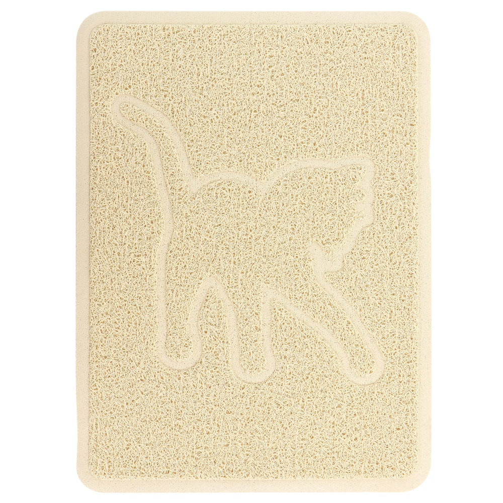 GIBSON OVERSEAS INC. 995117861M Gibson Everyday Pet Elements Cat Silhouette Placemat, 13-13/16in x 18-1/2in, Tan