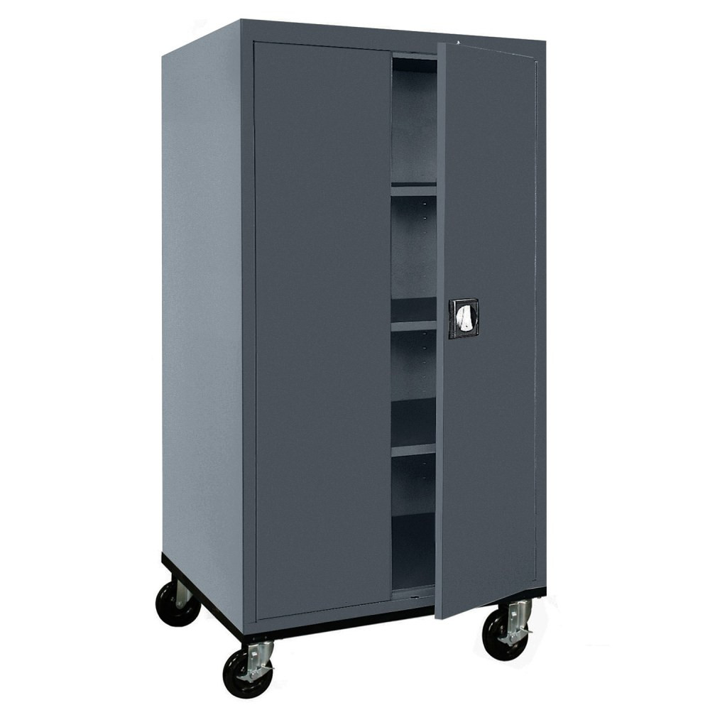 EDSAL SANDUSKY CORP TA3R362466-02 Sandusky Transport Series 36inW Heavy-Duty Mobile Storage Cabinet, Charcoal
