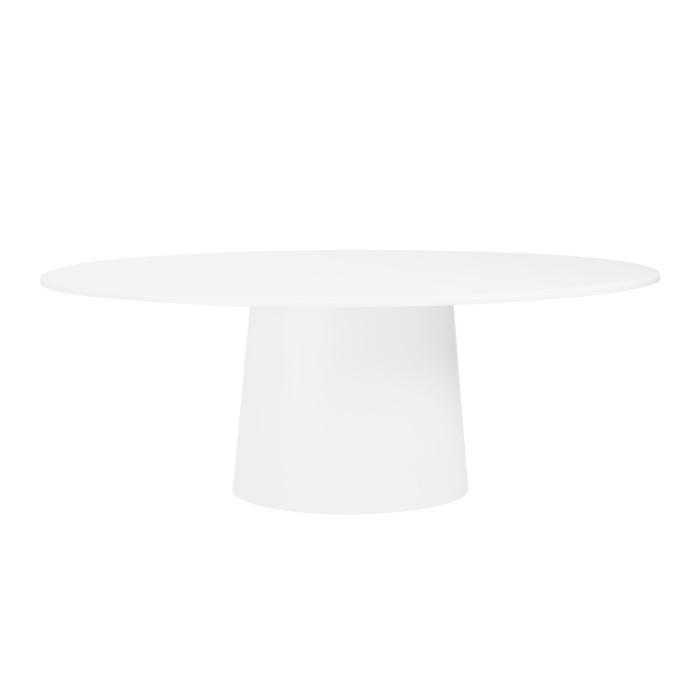 EURO STYLE, INC. 38632MTWHT-KIT Eurostyle Deodat Oval Dining Table, 30inH x 78-1/2inW x 43-1/2inD, Matte White