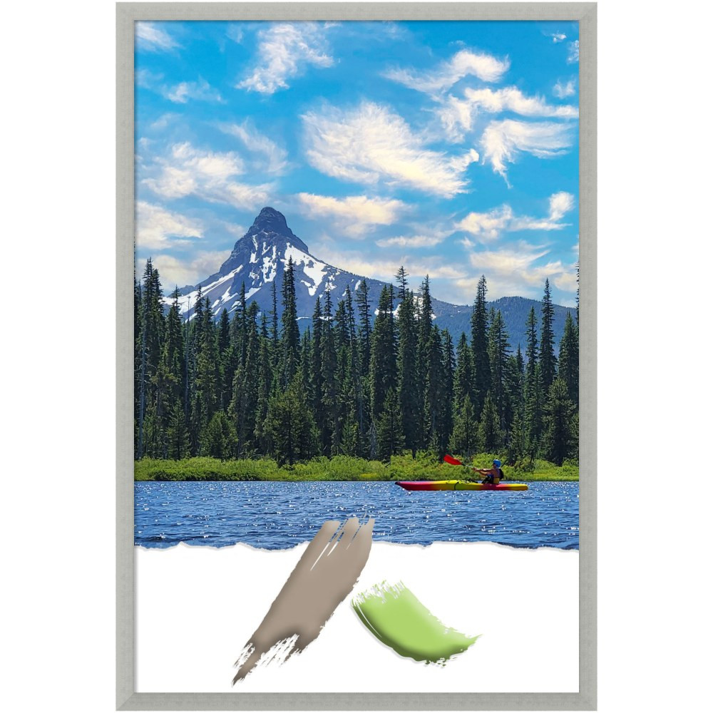 UNIEK INC. A42708298327 Amanti Art Wood Picture Frame, Opening Size 24in x 36in, 26in x 38in, Silver Leaf