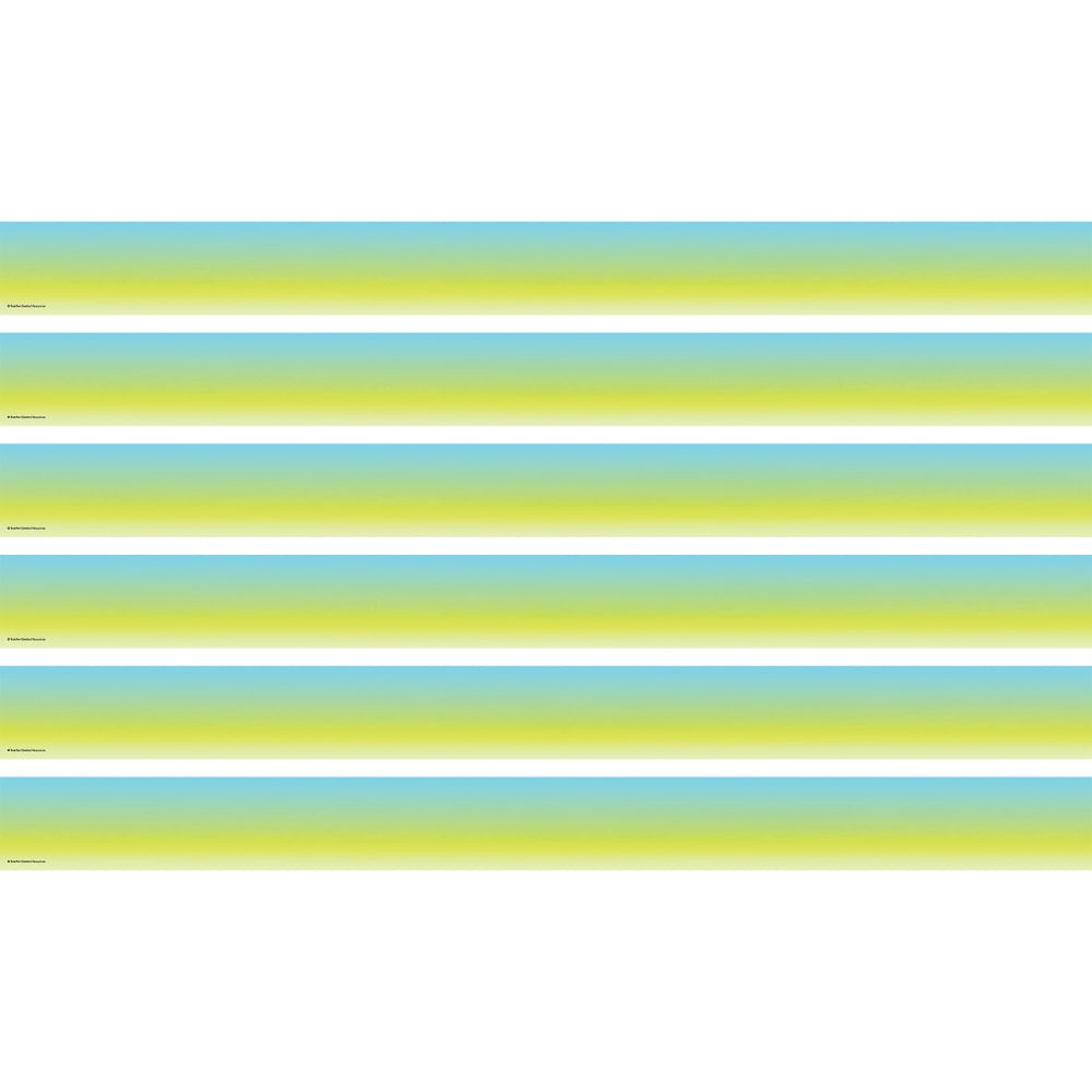 Create a special bulletin board theme with these vibrant border trim strips.  Use this colorful border trim to liven up your classroom!  Create fresh looks for bulletin boards, windows, walls, and class projects.  Layer them for extra impact. Or mix and match them with coordinating products (stickers, notepads, awards, etc.) to promote a classroom theme  Each pack includes 12 pieces, about 35ft of trim per pack.  Sold as 6 packs for a total of 72 strips (210ft).