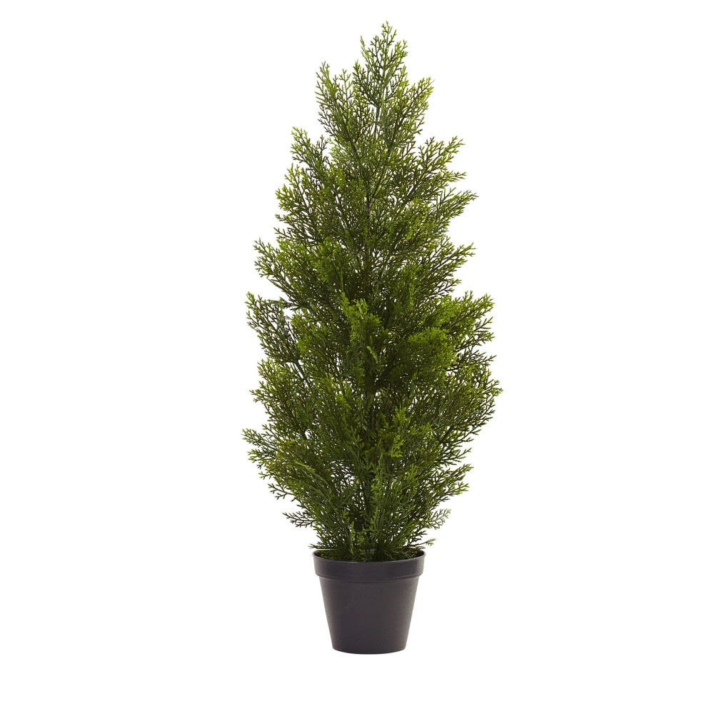 NEARLY NATURAL INC. 5470 Nearly Natural Cedar Pine 36inH Mini Indoor/Outdoor Tree With Pot, 36inH x 18inW x 17inD, Green