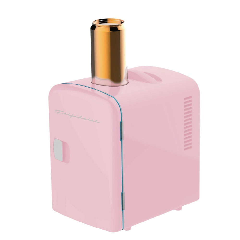 CURTIS INTERNATIONAL, LT EFMIS149-PINK-COM Frigidaire 6-Can 0.5 Cu. Ft. Mini Fridge With Can Holder, Pink