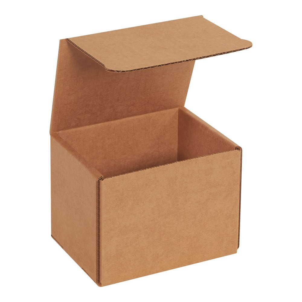 B O X MANAGEMENT, INC. M544K Partners Brand Corrugated Mailers, 4inH x 4inW x 5inD, Kraft, Pack Of 50 Mailers