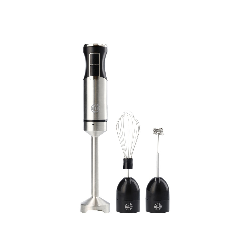 MASTERCHEF(R) VRD919102039 MasterChef 400W Stainless Steel Hand Blender, 2-5/8inH x 2-5/8inW x 14-7/16inD, Black