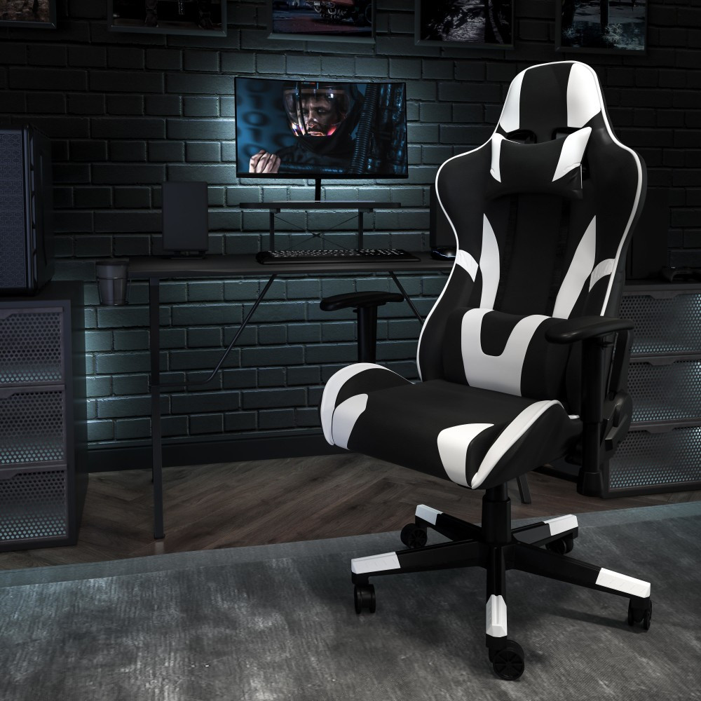 FLASH FURNITURE BLNX20RSG1031BK  Gaming Desk And Reclining Chair Set With Cup Holder, Headphone Hook & Monitor/Smartphone Stand, Black