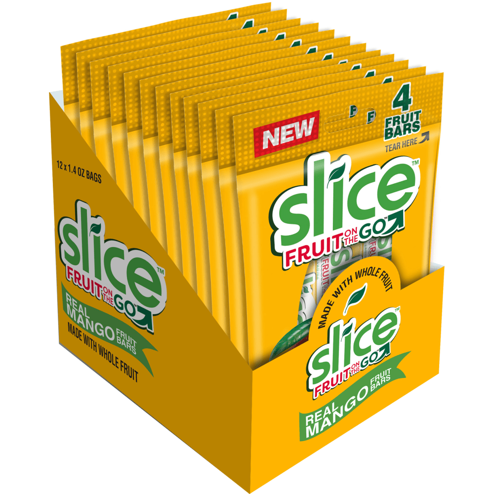 THE PROMOTION IN MOTION COMPANIES, INC. 034856354017 Slice Fruit On The Go Mango, 1.4 Oz, Box Of 12 Bars