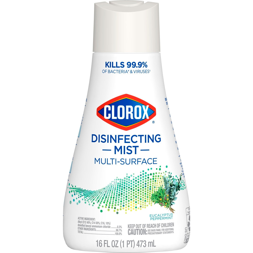 THE CLOROX COMPANY 044600601564 Clorox Disinfecting Mist Multi-Surface Spray Refill, Eucalyptus Peppermint, 16 Fl Oz