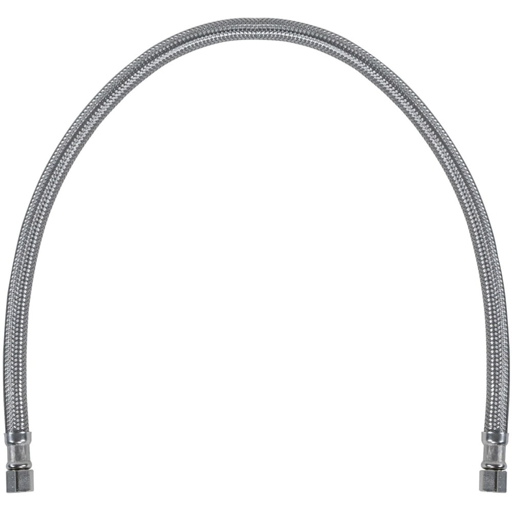 SELA PRODUCTS, LLC IM24SS Certified Appliance Accessories Braided Stainless Steel Ice Maker Connector - 24in - Silver, Stainless Steel - Polyester, Polyvinyl Chloride (PVC), Stainless Steel, Brass