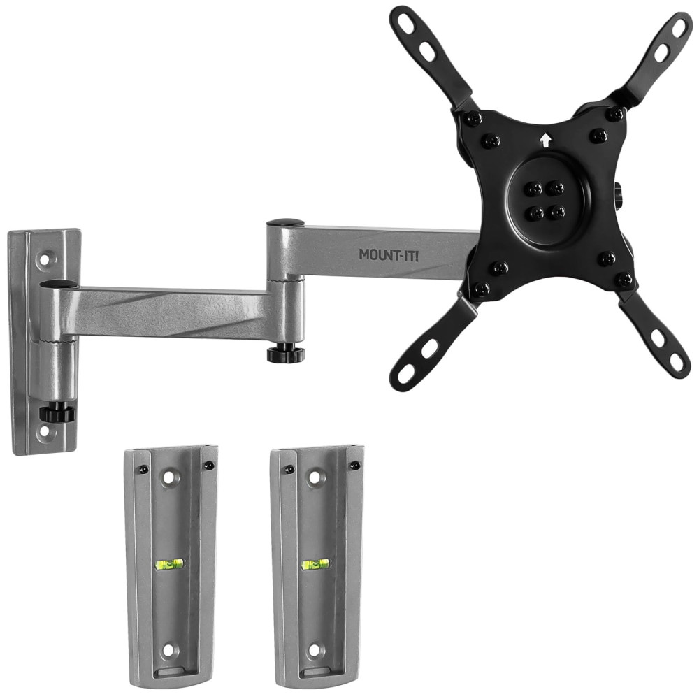 Mount your TV with the Mount-It! Full Motion Lockable RV And Trailer TV Mount For Screen Sizes 22in To 42in. The arm is equipped with locking mechanisms to hold the TV in place, and it features a tilt function to help achieve an optimal viewing angle. The mount is made of steel for durability.  Arm is equipped with locking mechanisms to hold the TV in place.  Tilt function moves 55 deg. up and 35 deg. down for a full 90 deg. range.  Ergonomic function helps reduce eye, back or neck strain.  Made of durable steel.  Weight capacity tested to support 33 lb.  Backed by the manufacturer's limited lifetime warranty.