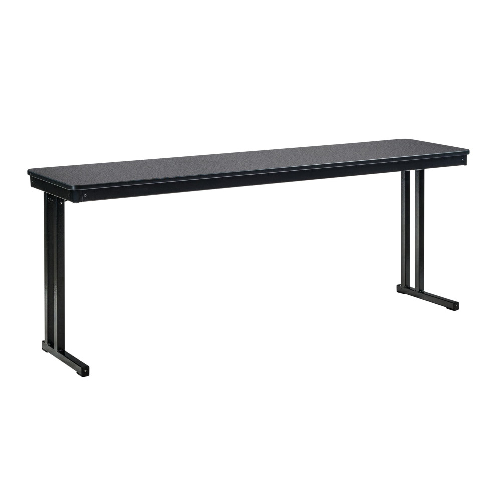 OKLAHOMA SOUND CORPORATION MSFTC1896-MDPECE National Public Seating Max Seating Folding Table, 29inH x 18inW x 72inD, Cantilever/Carbon EV Gray