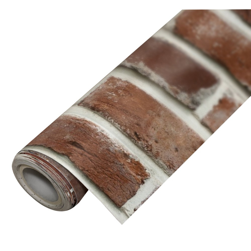 TEACHER CREATED RESOURCES INC. TCR70001 Teacher Created Resources Peel And Stick Decorative Paper Roll, 17-1/2in x 10 ft, Red Brick