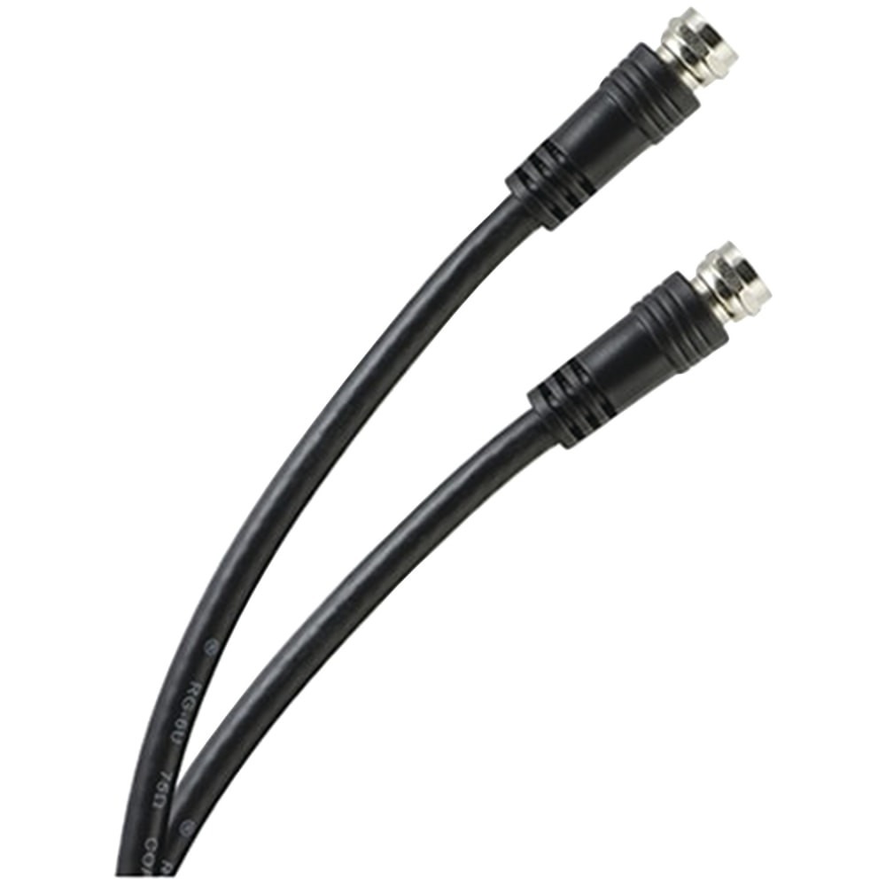 JASCO 33626 GE Coaxial Cable, 6', Black, RG6
