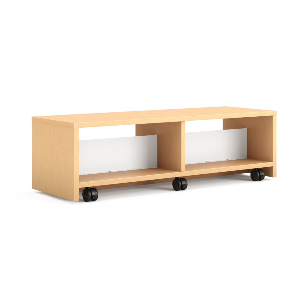 HNI CORPORATION HONWLD18CDPJW HON Storyline 18inH 1-Shelf Linear Dual-Sided Bookcase, Natural Maple/Designer White