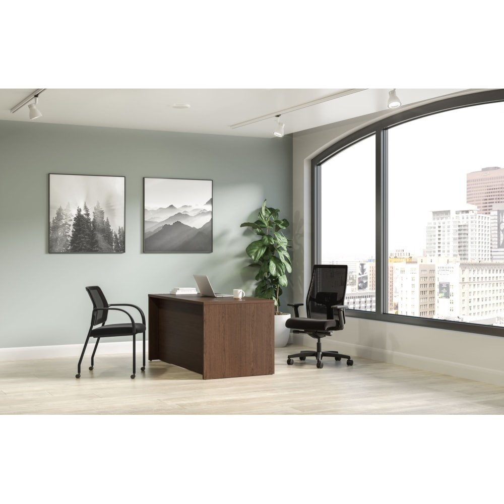 HON HONLDS6030BBFSE  60inW Mod Computer Desk, Sepia Walnut