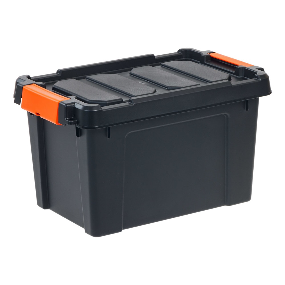 IRIS USA, INC. 500214 Iris Remington Heavy Duty Store-It-All Tote, 5 Gallon, Black