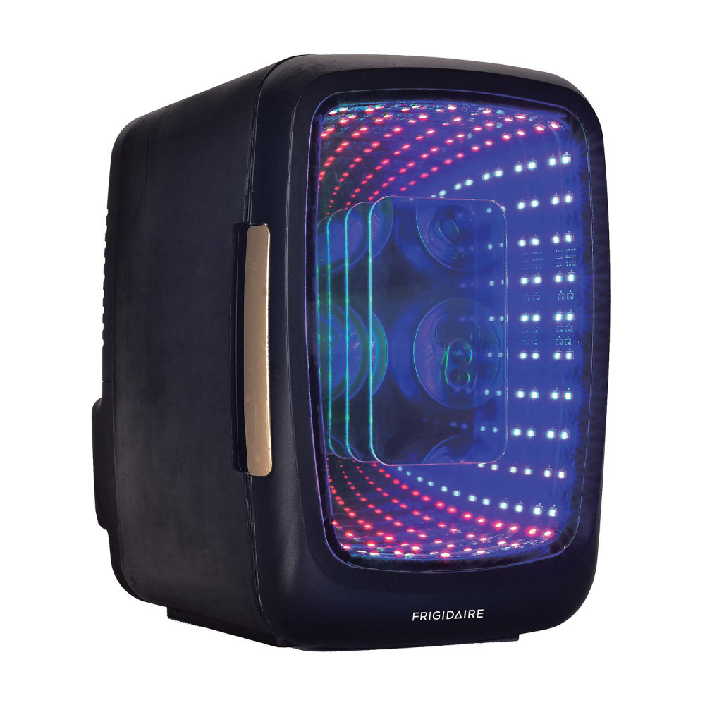 CURTIS INTERNATIONAL, LT EFMIS179-STEALTH-CP4 Frigidaire 0.14 Cu. Ft. 6-Can Retro Gaming Light-Up Portable Beverage Mini Fridge, Stealth