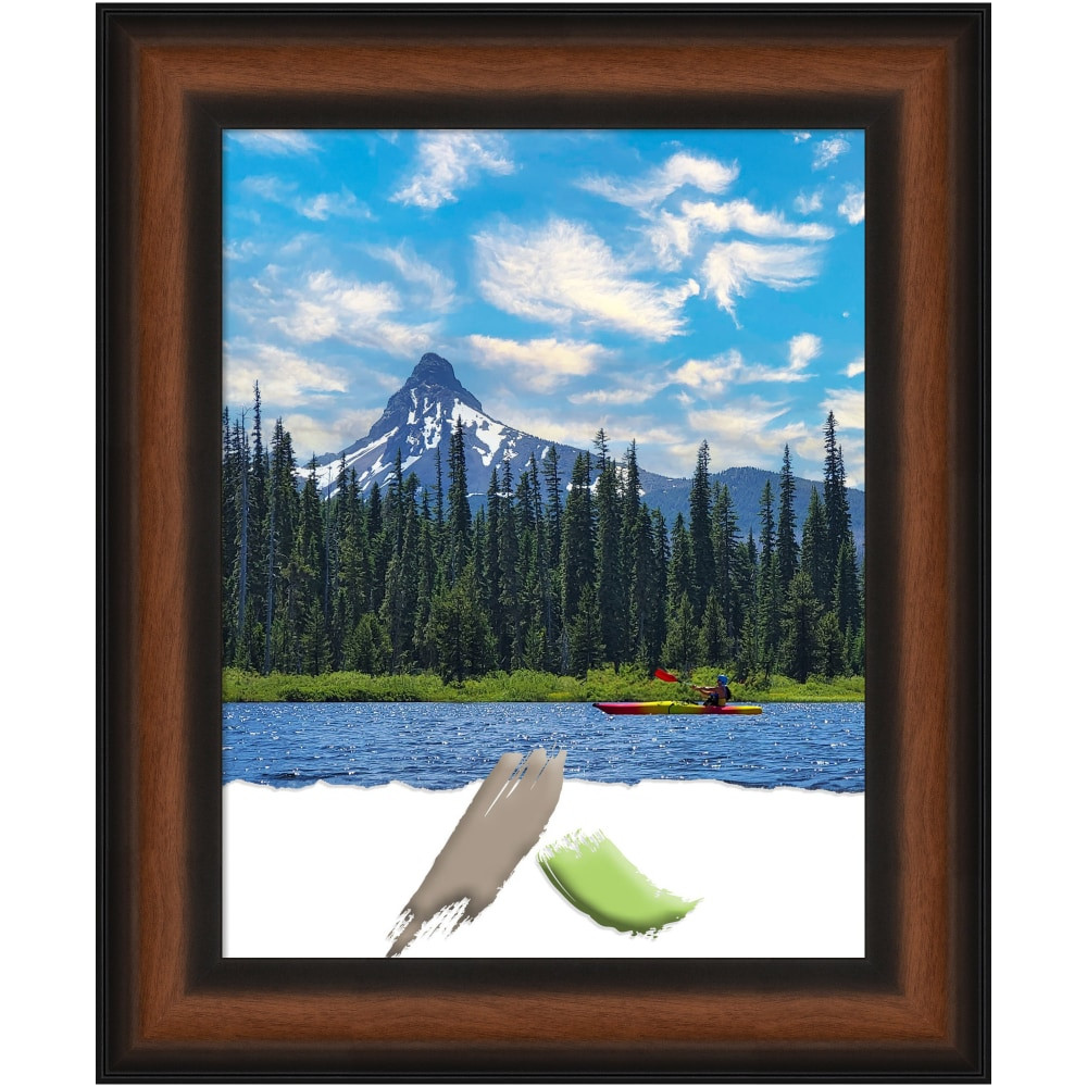 UNIEK INC. A42708296987 Amanti Art Yale Picture Frame, 14in x 17in, Opening Size 11in x 14in, Walnut