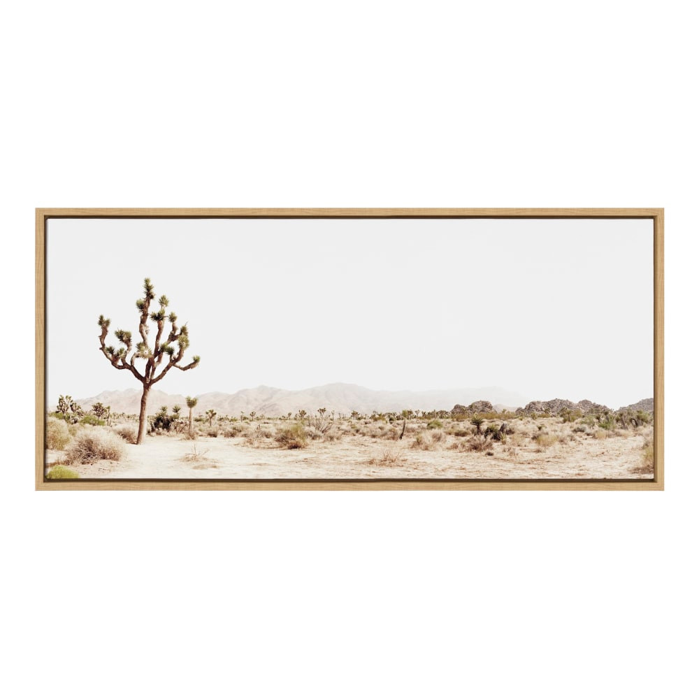 UNIEK INC. 221863 Uniek Kate And Laurel Sylvie Framed Canvas Wall Art, 18in x 40in, Lone Joshua Tree