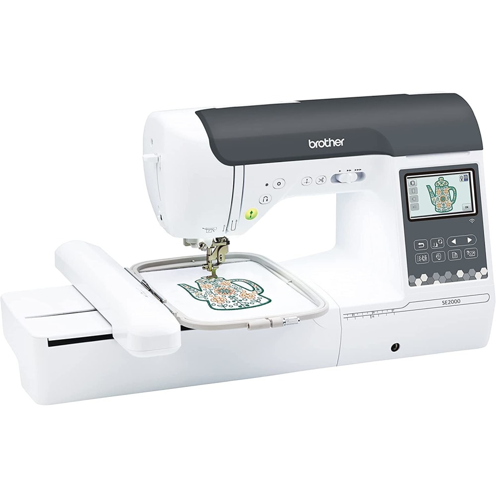 BROTHER INTL CORP SE2000 Brother SE2000 Computerized Sewing And Embroidery Machine, White