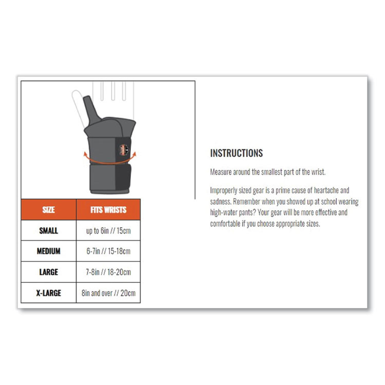 TENACIOUS HOLDINGS, INC. ergodyne® 16623 ProFlex 675 Ambidextrous Double Strap Wrist Support, Medium, Fits Left/Right Hand, Black