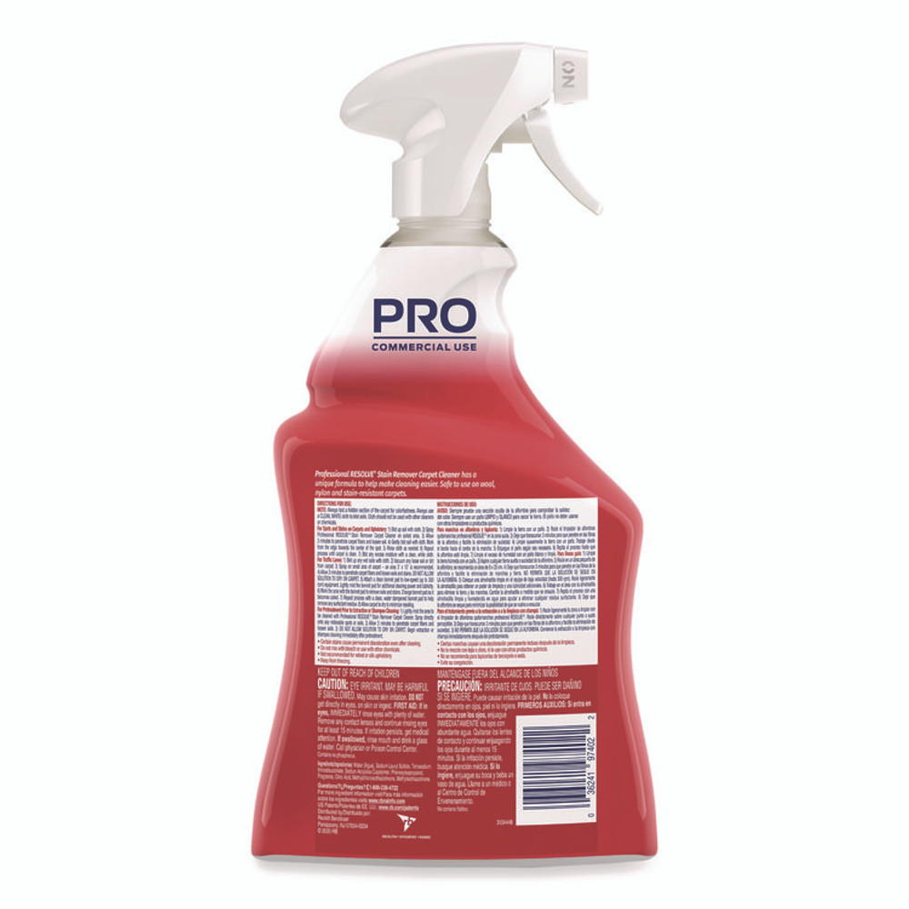 RECKITT BENCKISER Professional RESOLVE® 97402CT Carpet Cleaner, 32 oz Spray Bottle, 12/Carton