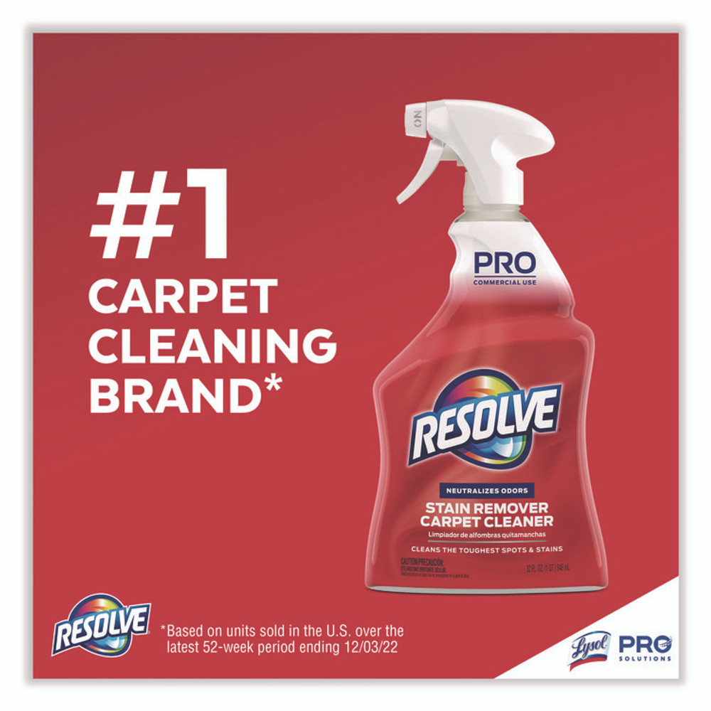 RECKITT BENCKISER Professional RESOLVE® 97402CT Carpet Cleaner, 32 oz Spray Bottle, 12/Carton