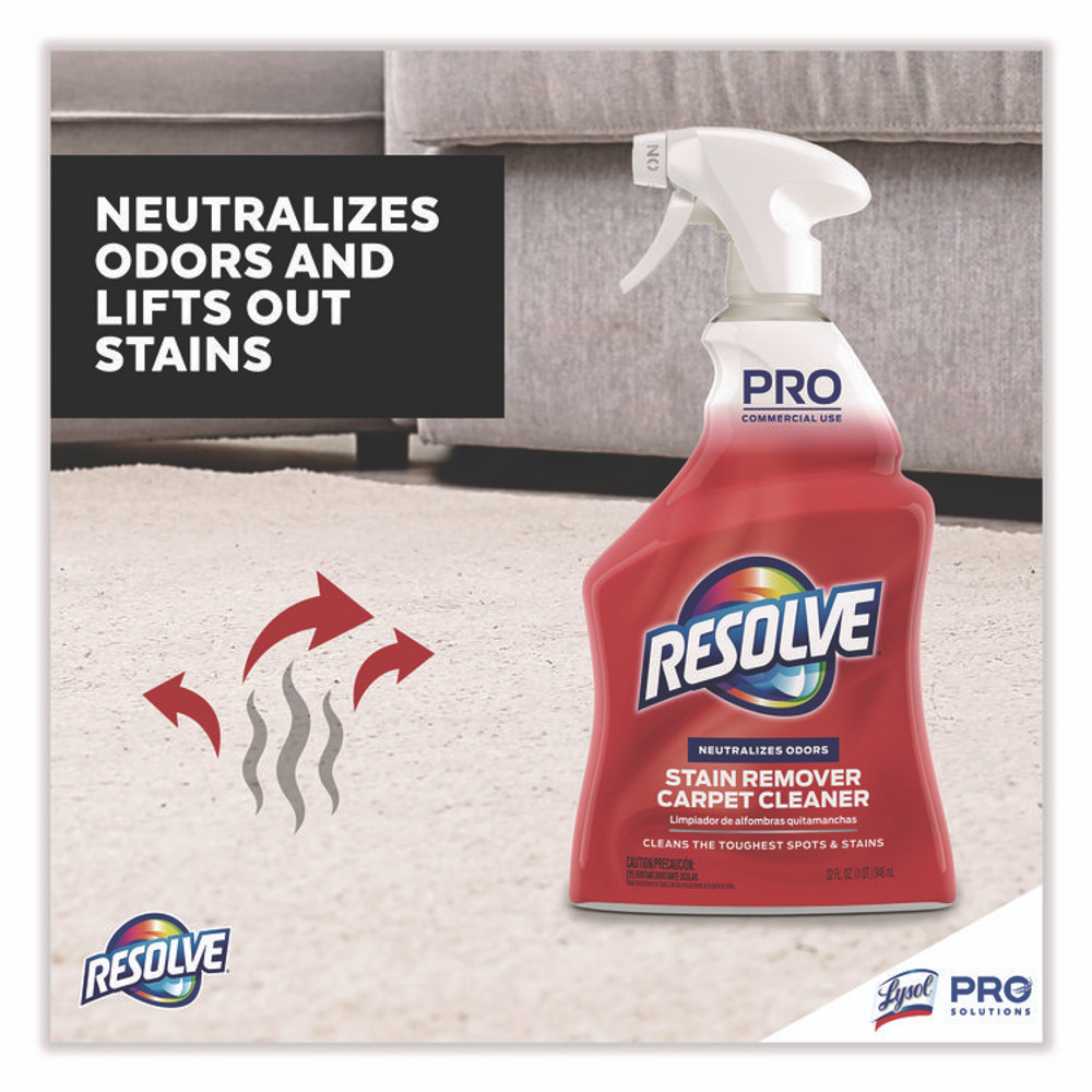 RECKITT BENCKISER Professional RESOLVE® 97402CT Carpet Cleaner, 32 oz Spray Bottle, 12/Carton