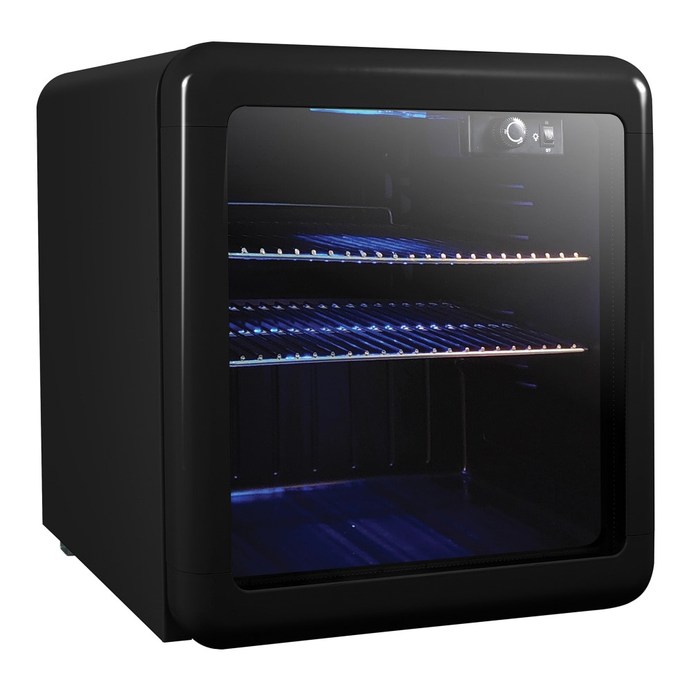 CNA INTERNATIONAL, INC. MCB17CHB Magic Chef 1.7 Cu. Ft. Retro Beverage Cooler, 19-5/16inH x 17-1/2inW x 19inD, Black