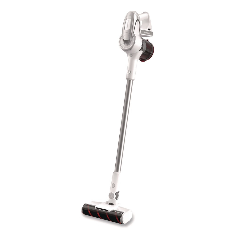 Experience superior cleaning made easy with the Honeywell VC10 AEROMAX ELITE Cordless Vacuum. This lightweight handheld device comes equipped with eight tools that make cleaning effortless and convenient. The synchronized digital motors advanced technology delivers powerful suction up to 125 air watts, maximizing energy efficiency. The innovative tangle-resistant design combined with natural Brite White LED lights on the motorized soft roller adds a touch of enjoyment to your vacuuming routine while enhancing clarity. Its dual-cyclonic filtration system is specifically designed to reduce airflow loss, ensuring consistent, powerful suction. Enjoy the ergonomic wellness design that allows your wrist to stretch naturally for ease of use. The vacuum also features an easy change, high-capacity battery pack providing up to 55 minutes of runtime. Control speed and power effortlessly with the easy one-touch control. Fast and easy dustbin emptying, a wall mount dock for easy storage, and a deluxe pet hair removal brush make this vacuum a must-have for every pet owner. Upgrade your cleaning routine with the Honeywell VC10 AEROMAX ELITE Cordless Vacuum.  Handheld with eight tools for better, easier cleaning.  Lightweight, cordless design is easy to use and carry around so you clean every corner effortlessly and conveniently.  400 W synchronized digital motor up to 125 AW.  Innovative tangle-resistant design makes vacuuming a little more enjoyable.  Dual-cyclonic filtration system.  Ergonomic wellness design.  Easy change, high-capacity battery pack.