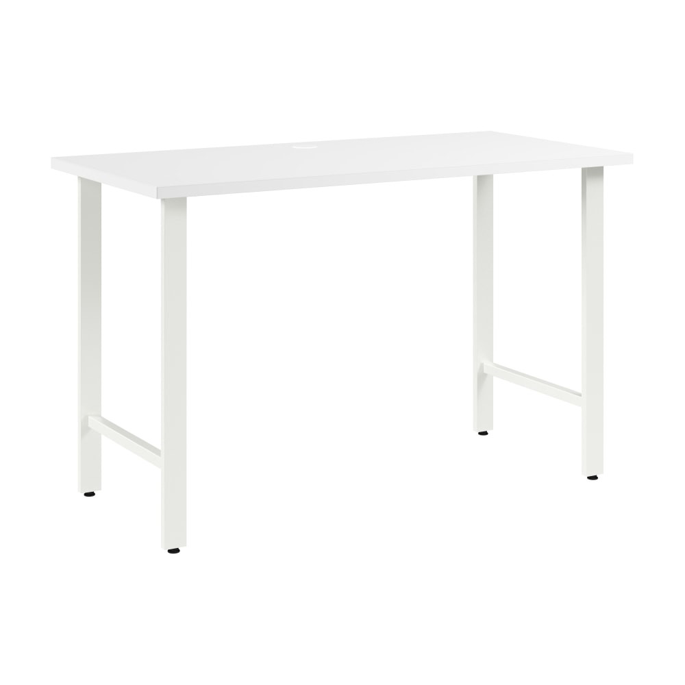 BUSH INDUSTRIES INC. HUD148WH Bush Business Furniture Hustle 48inW Computer Desk With Metal Legs, White, Standard Delivery