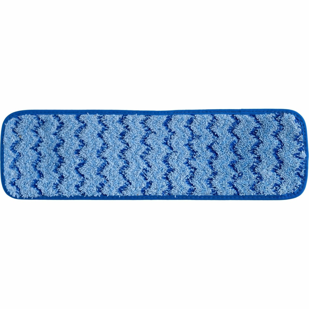 ALPHAPOINTE 7920-01-716-7185 SKILCRAFT Microfiber Flat Mops - 5.5in Width x 18in Depth - Hook & Loop Backing, Lightweight, Durable, Long Lasting - MicroFiber - Blue - 12 / Box