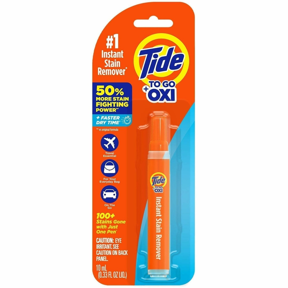 NEHEMIAH MANUFACTURING COMPANY LLC 01205 Tide To Go Stain Remover Pen - 0.34 oz (0.02 lb) - Phosphate-free, Machine Washable, Bleach-free - Orange - 1 Each