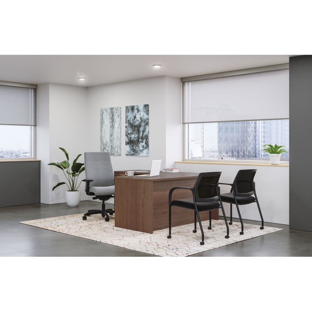 HON HONL6072L1BBFSE  Mod 60inW L-Station Computer Desk With Single Pedestal, Sepia Walnut