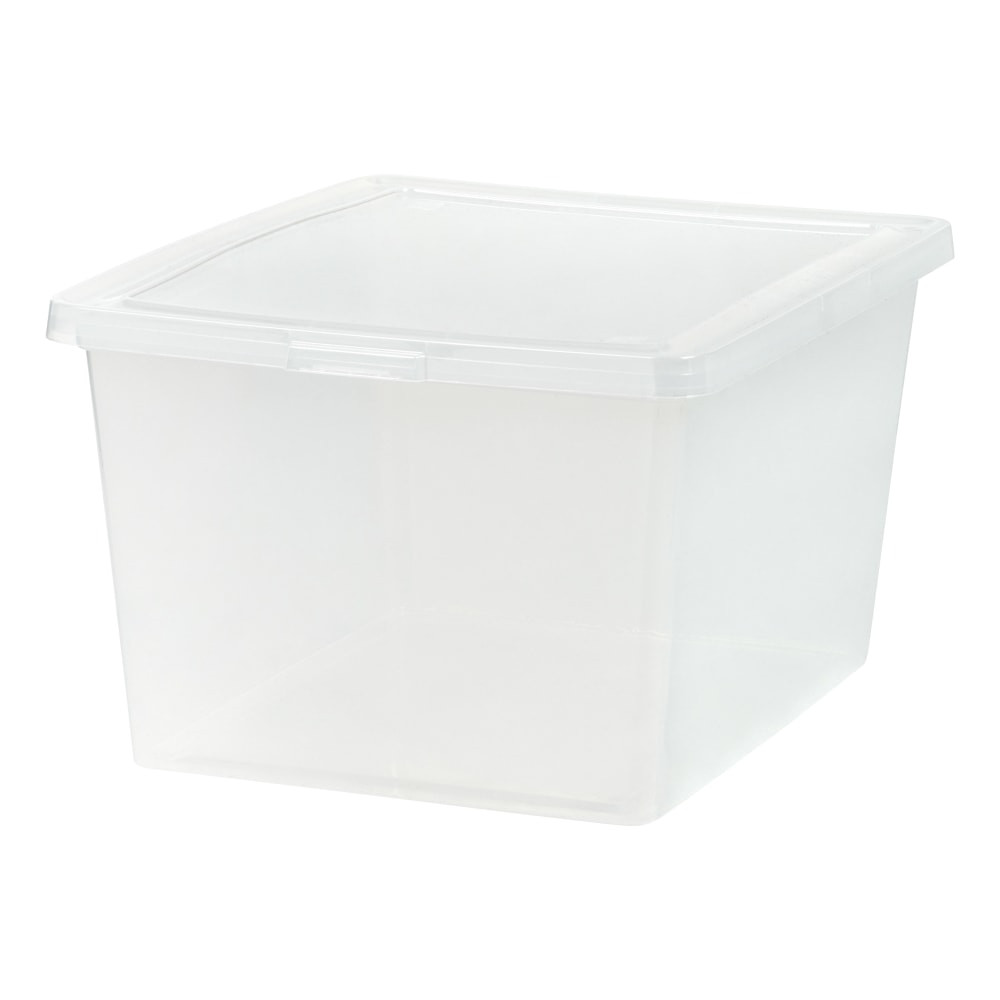 IRIS USA, INC. 585104 Iris Snap Top Storage Boxes, 6.13 Gallon, Clear, Set Of 6 Boxes