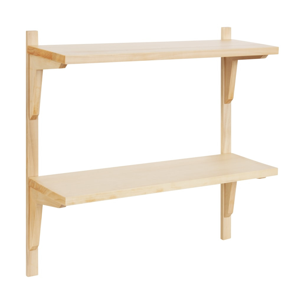 UNIEK INC. 222298 Kate and Laurel Meridien Wood Wall Shelves, 24inH x 24inW x 8inD, Natural