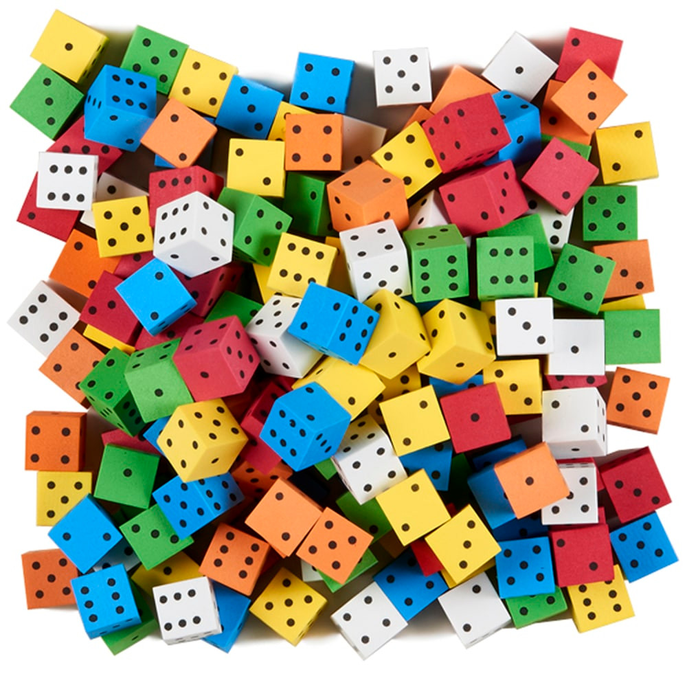 Use these fun foam dice to create exciting games at home or in the classroom. The soft foam dice wonT hurt your surfaces, and they can also help teach addition, subtraction and so much more.  Can be used for board games, teaching learning, parties and more. Help teach addition, subtraction, number recognition, multiplication and division.  Made of soft foam for use by little ones.  Includes 200 dice total.