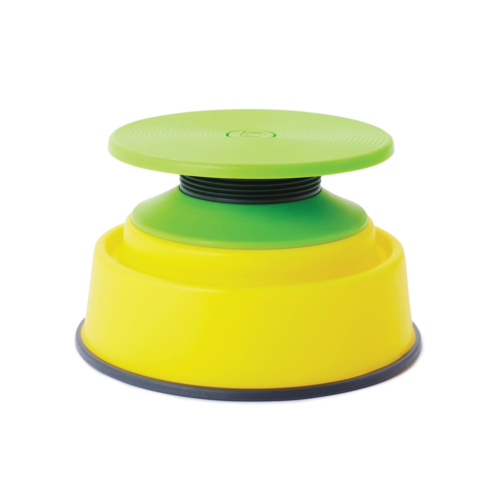 Set up fun games to help your child improve their balance with a GONGE Build N' Balance Tilting Discs Set. The tilting discs are made from durable plastic wrapped around a flexible rubber connector that moves as children shift their center of gravity.  Compatible with other Build N' Balance pieces (sold separately) or as a stand-alone balance toy.  Designed to strengthen children's proprioceptive sense and balance.  Made from 2 durable plastic pieces around a thick, movable rubber connector.  Connector will give way when children tilt their center of gravity.