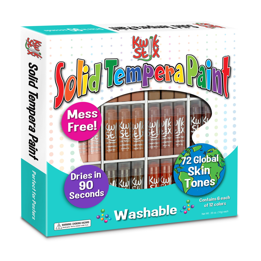 THE PENCIL GRIP TPG674  Kwik Stix Paint Sticks, Global Skin Tones, 6 Each Of 12 Colors, Set Of 72
