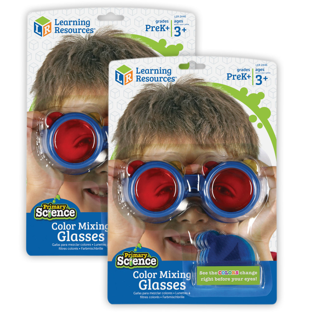 EDUCATORS RESOURCE LER2446-2 Learning Resources Primary Science Color Mixing Glasses, Pack Of 2