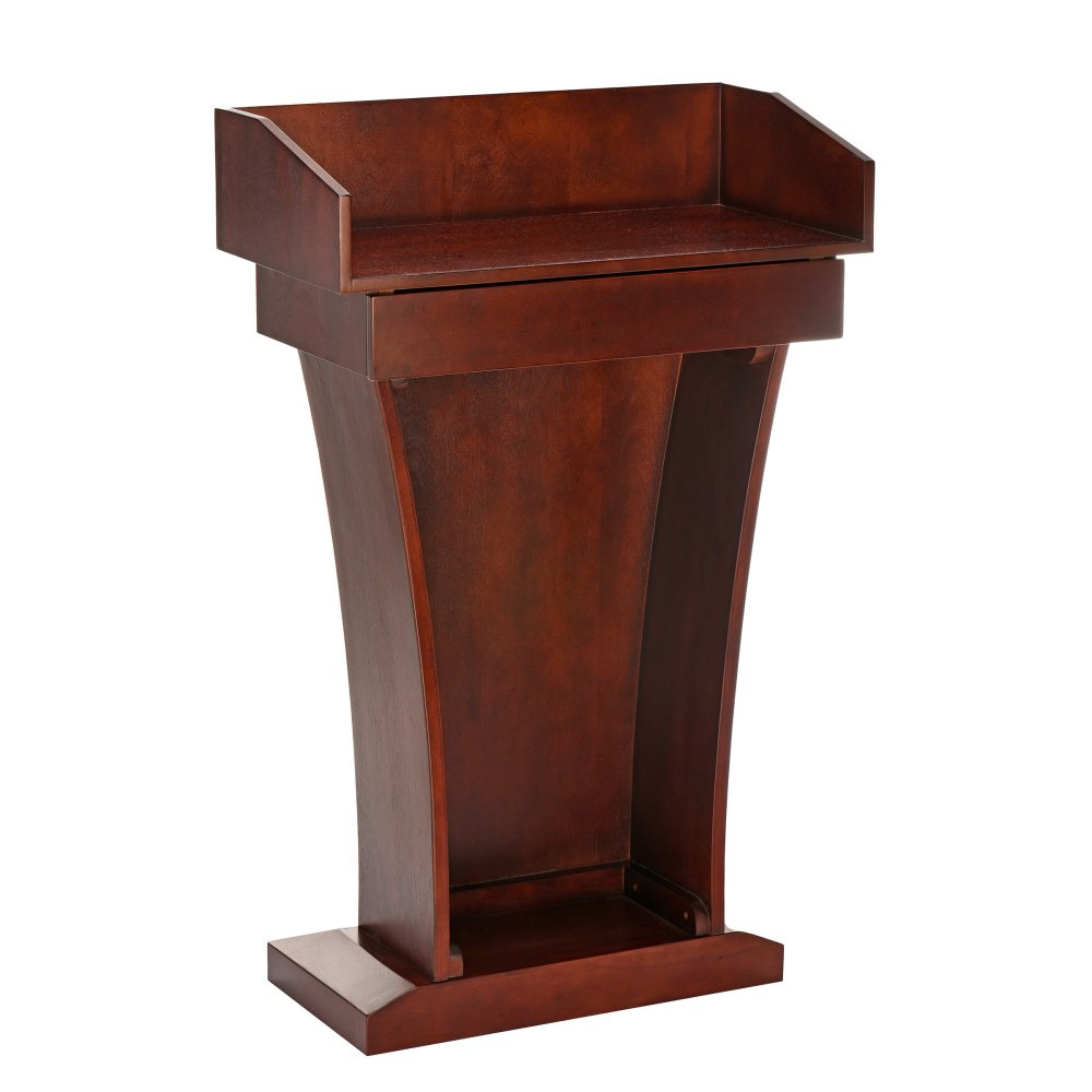 ADIR CORP. ADI661-012-CH Alpine AdirOffice Stand-Up Floor Podium Lectern With Drawer And Storage Area, 43-5/16inH x 27-9/16inW x 14inD, Cherry