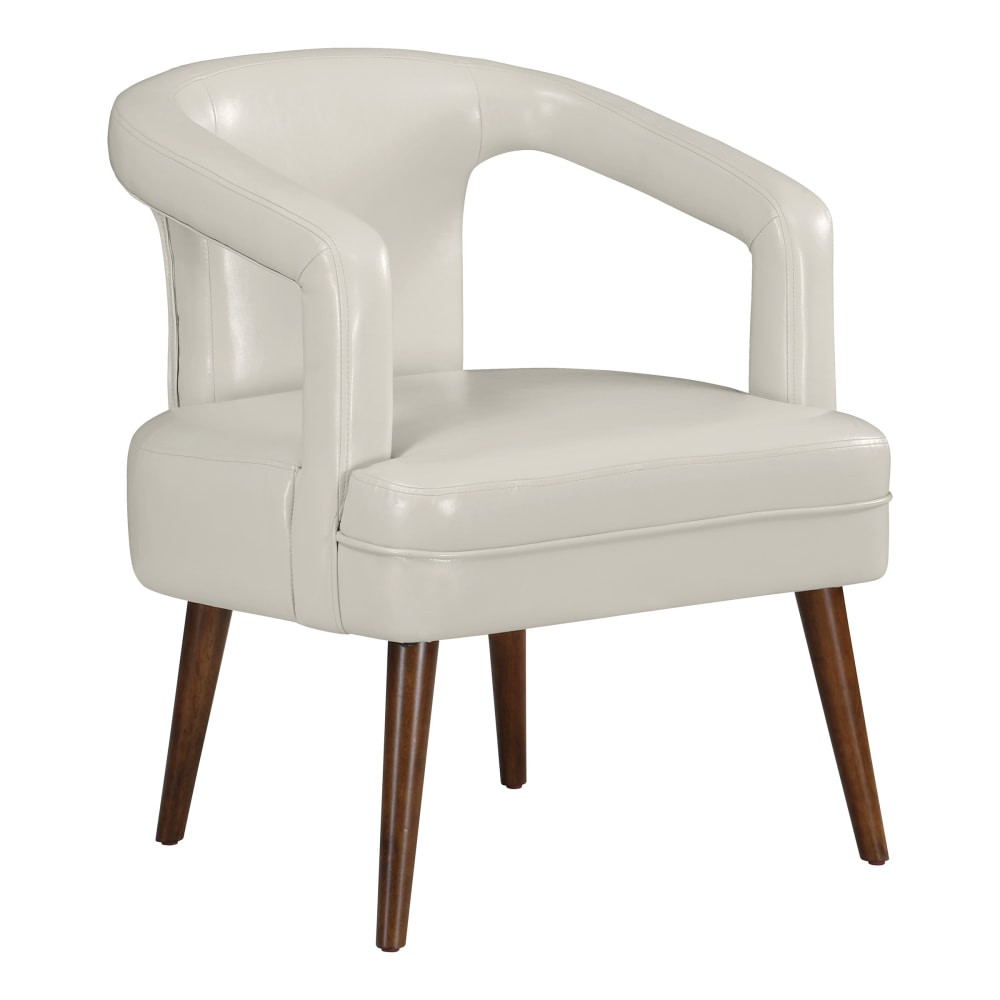 OFFICE STAR PRODUCTS MSN-PD28 Office Star Mason Faux Leather Accent Guest Chair, Cream