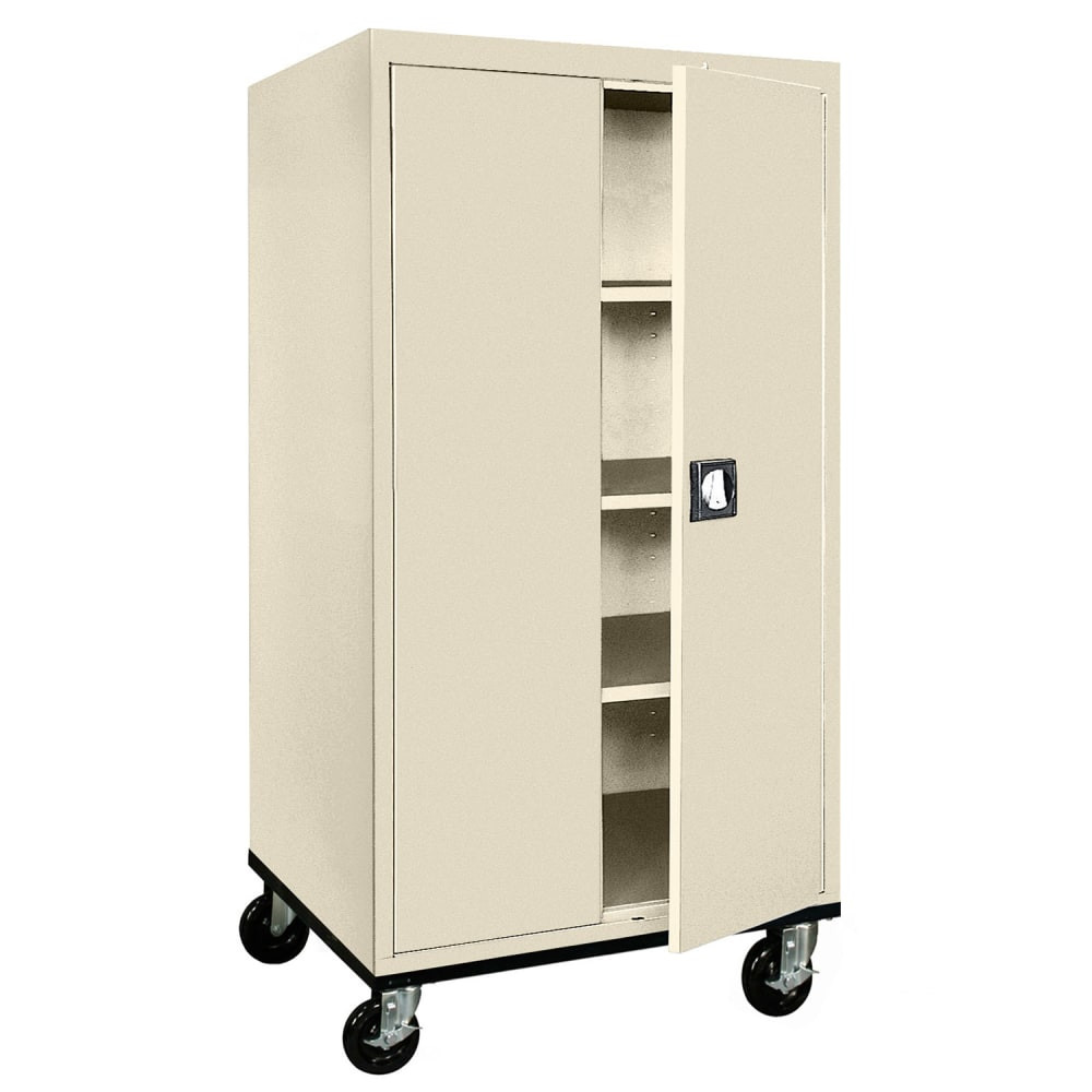 EDSAL SANDUSKY CORP TA3R362466-07 Sandusky Transport Series 36inW Heavy-Duty Mobile Storage Cabinet, Putty